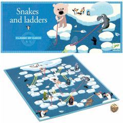 Juego serpientes y escaleras con tablero de madera - Djeco