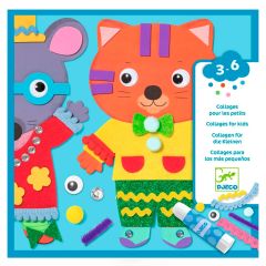 Kit 4 collages Animales divertidos - Djeco