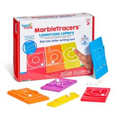 Letras minúsculas con canicas para practicar trazos MarbleTracers (26) - Hand2Mind