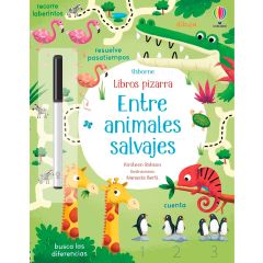 Libro pizarra Entre animales salvajes - Usborne
