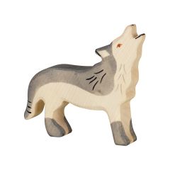 Lobo aullando de madera - HOLZTIGER