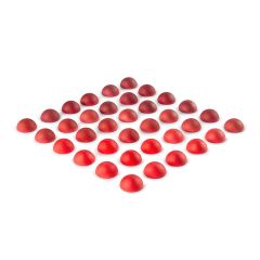 Mandala con 36 semiesferas de madera rojas - Grapat