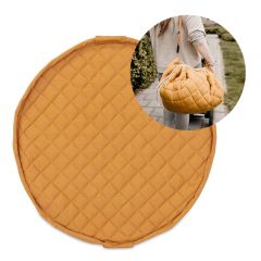 Manta de juegos, saco de almacenamiento y bolso mostaza - Play&go