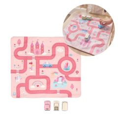 Set portátil con mantel circuito y 3 coches Magic World - Monnëka