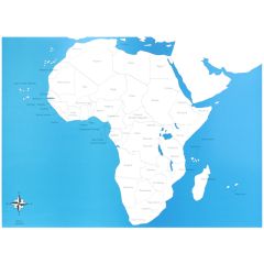 Mapa de África con nombres - Montessori