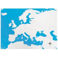 Mapa de Europa sin nombres - Montessori