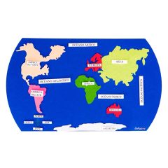 Mapamundi de fieltro 22 piezas - DeFieltro