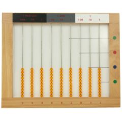 Marco ábaco plano de madera para multiplicación - Montessori