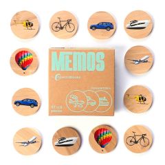 Memory de madera medios de transporte (24) - Nowordbooks