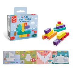 Mini juego de lógica 21 bloques de madera - Hape