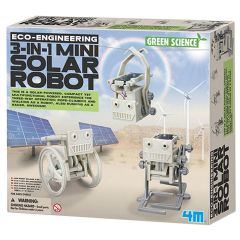 Mini robot solar 3 en 1 - Green Science - 4M