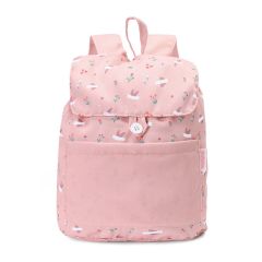 Mochila pequeña tela rosa Blossom Birds - Tutete