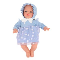 Muñeca bebé Helena vestido azul 36 cm - Monnëka