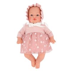 Muñeca bebé Helena vestido rosa 36 cm - Monnëka
