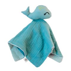 Muñeco Doudou de algodón orgánico Ballena - aPunt Barcelona