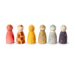 Muñecos Nins® animales de madera The Animal Crew (6) - Grapat