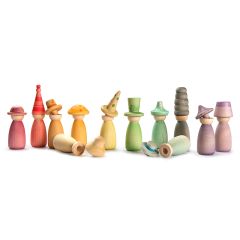 Set de muñecos y sombreros de madera Fancy Nins® - Grapat