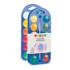Paletas con 24 acuarelas y pincel - Primo
