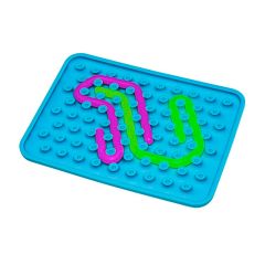 Panel sensorial azul con 2 gusanos - Wiggly Toy