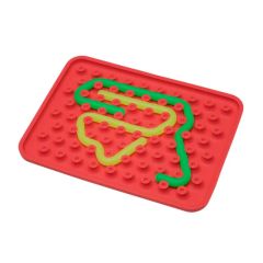 Panel sensorial rojo con 2 gusanos - Wiggly Toy
