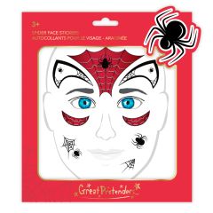 Pegatinas con cristales para la cara araña Spiderman - Great Pretenders