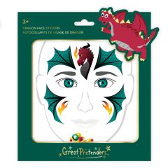 Pegatinas con cristales para la cara dragón - Great Pretenders