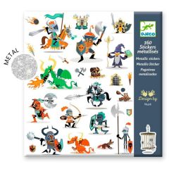 Pegatinas metalizadas Caballeros (160) - Djeco
