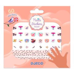 Pegatinas para uñas Pájaros y plumas (60) - Djeco