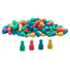 Peones de madera 4 colores (100) - Wissner