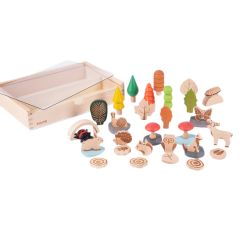 Piezas de bosque de madera (37) - TickiT