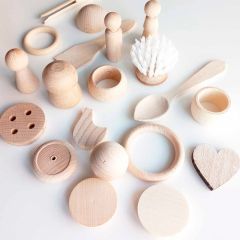 Piezas de madera para cesta de los tesoros (20) - Mamáluz