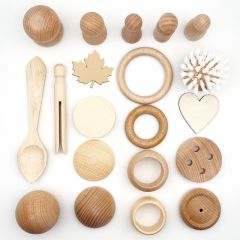 Piezas de madera para cesta de los tesoros (20) - Mamáluz