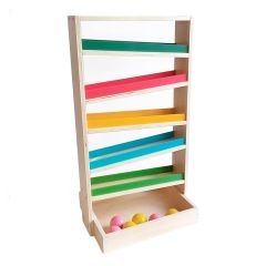 Pista de bolas de madera de colores Ball Tracker - Montessori
