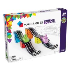 Pista de carreras con coches Downhill Dou (40) - Magna-Tiles