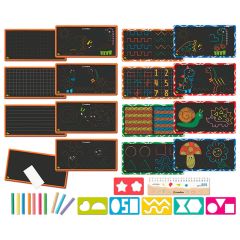 Pizarras reversibles Montessori, fichas y plantillas para escritura y dibujo - Ludattica