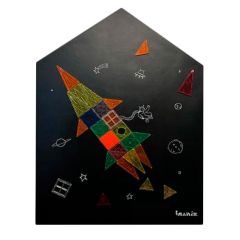 Pizarra magnética panel adhesivo Imaboard negra Imanix 112 x 85 cm - Braintoys