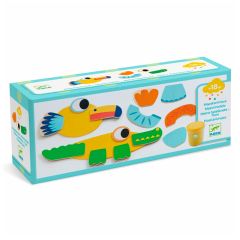 Plastilina y piezas de madera para formar animales - Djeco