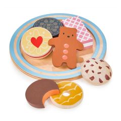 Plato con 7 galletas de madera - Mentari