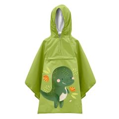 Poncho impermeable verde dinosaurio - Sassi