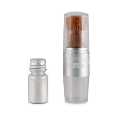 Purpurina plateada con brocha para cara y cuerpo blanco - Namaki