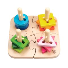 Puzle apilable de madera con clavijas - Hape