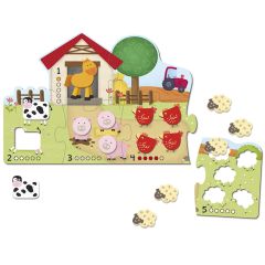 Puzle de madera Granja 6 piezas gigantes - Goula