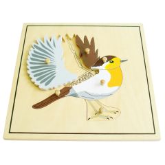Puzle de madera pájaro esqueleto - Montessori