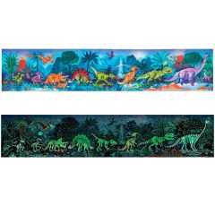 Puzle dinosaurios que brilla en la oscuridad 1,5 m 200 piezas - Hape
