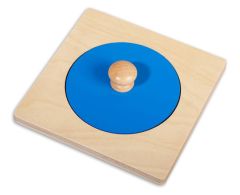 Puzle de madera círculo grande azul - Montessori