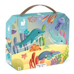 Puzle panorámico Animales marinos 36 piezas - Janod