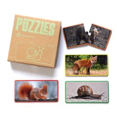 Puzles animales del bosque (12) - Nowordbooks