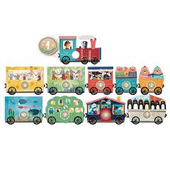 Puzles para aprender a contar tren (10) - Londji