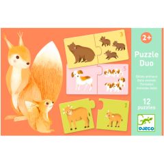 Set 12 puzles Dúo Cachorros 24 piezas - Djeco