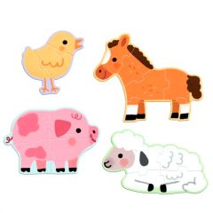 Puzles evolutivos Animales de la granja (4) - Djeco